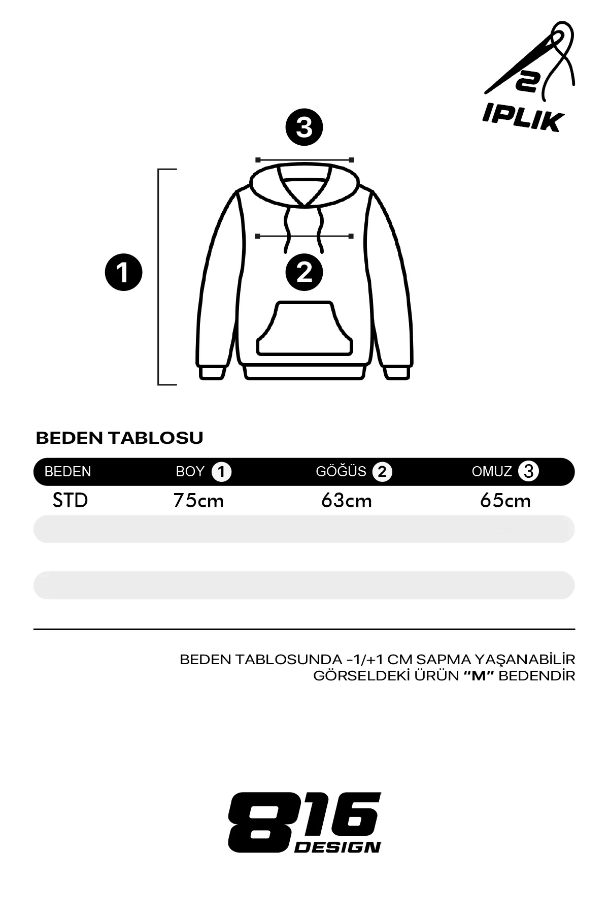 Bandana Baskılı Beyaz Rahat Kalıp Hoodie