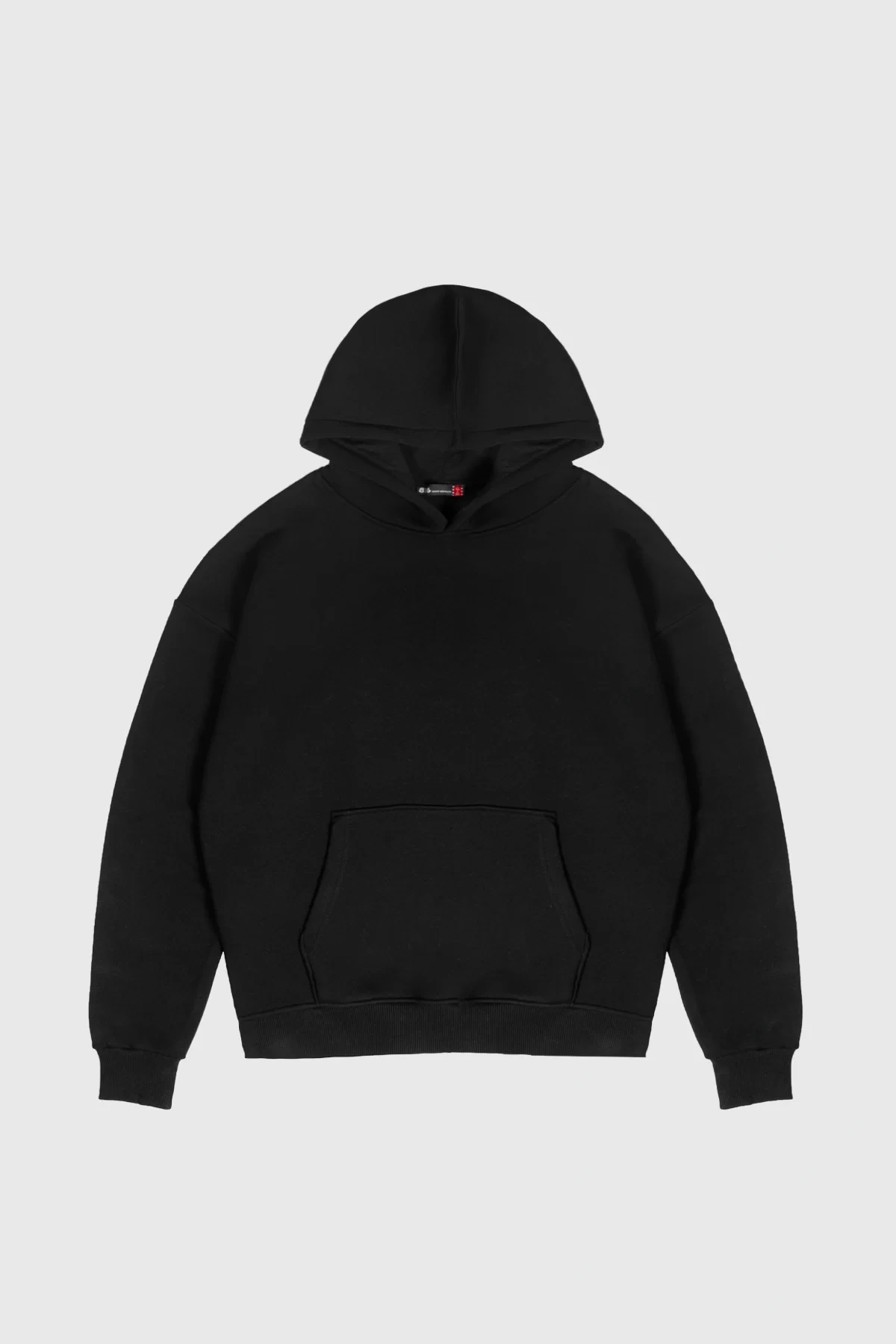 Basic Oversize Unisex Siyah Hoodie