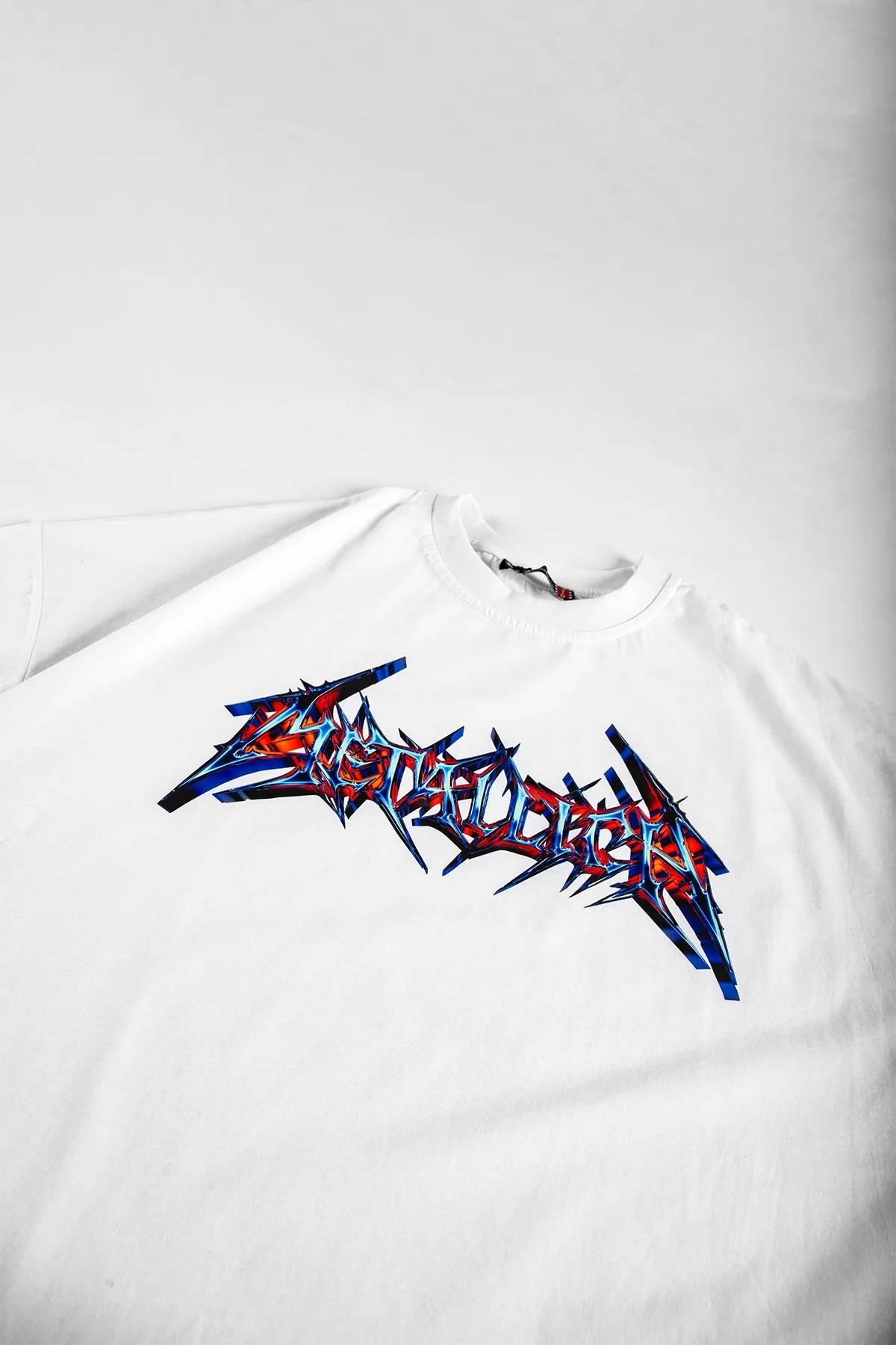 Colourful Metallica Logo Baskılı Beyaz Oversize Unisex Tshirt