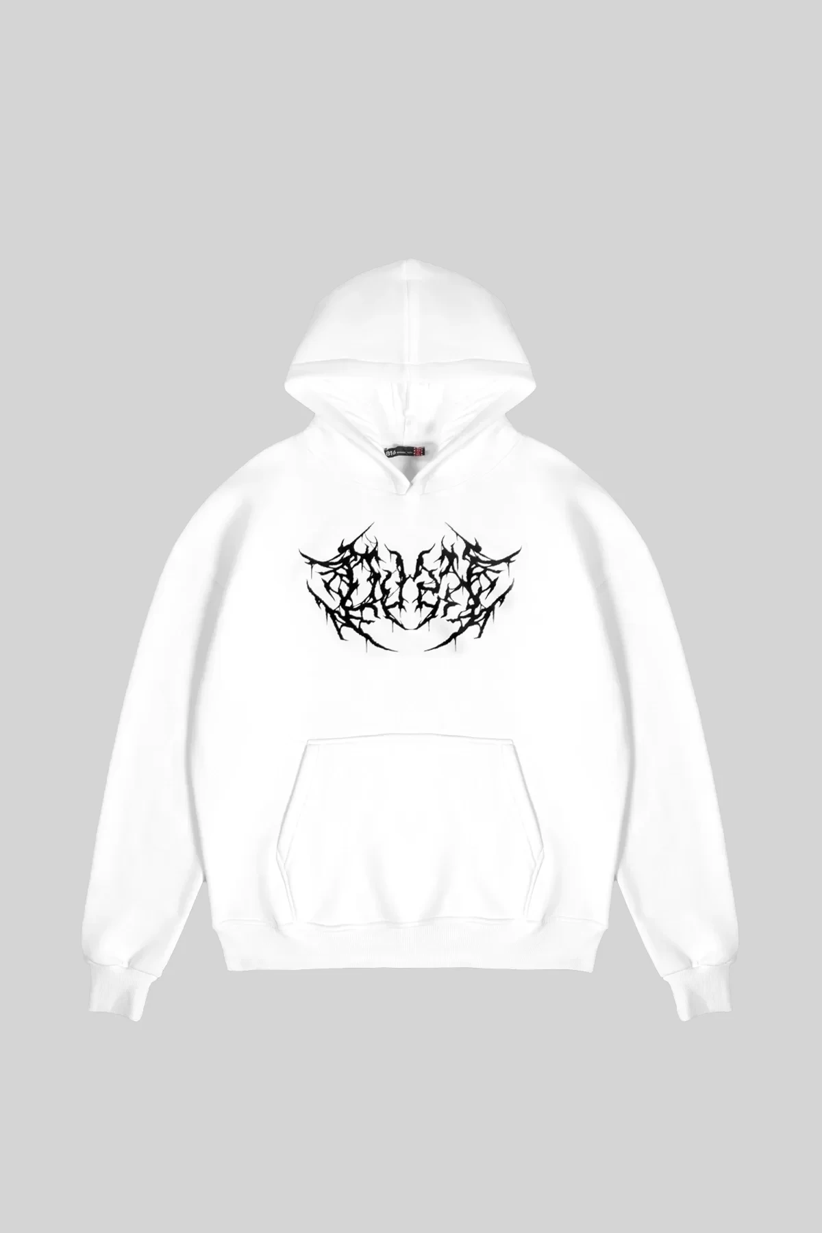 Dusk Baskılı Oversize Unisex Beyaz Hoodie