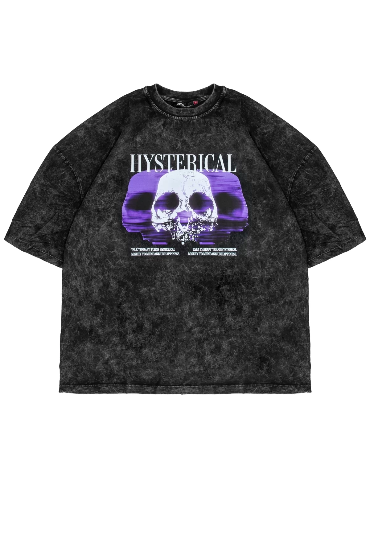 Hysterıcal Baskılı Yıkamalı Oversize Unisex Tshirt