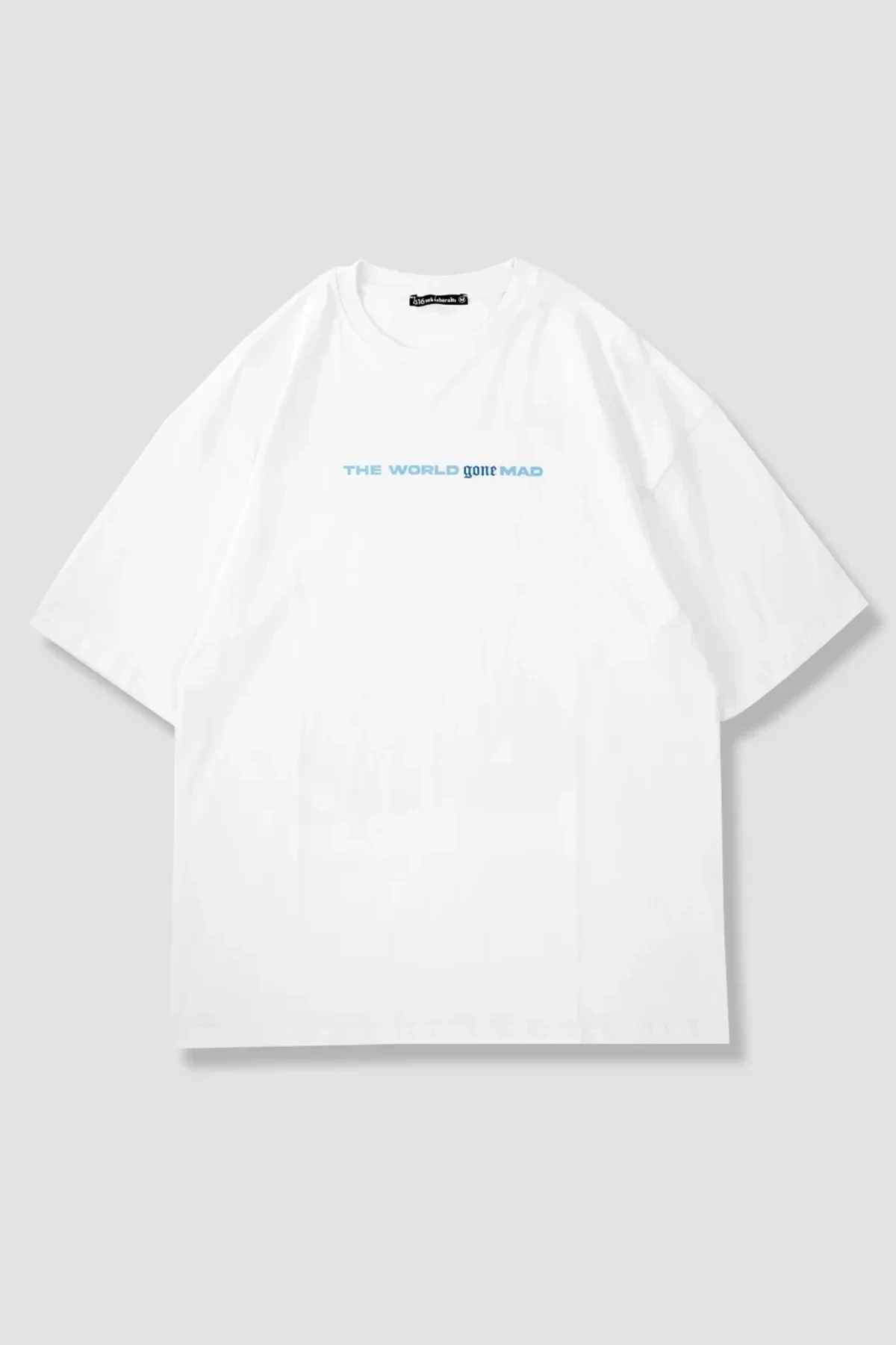 Phobia Sırt Baskılı Beyaz Unisex Oversize Tshirt