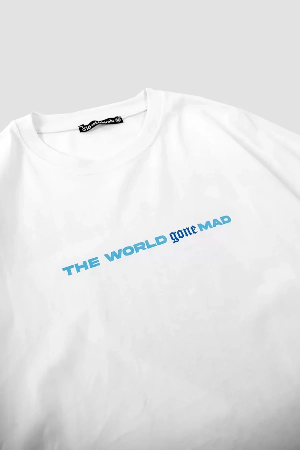 Phobia Sırt Baskılı Beyaz Unisex Oversize Tshirt