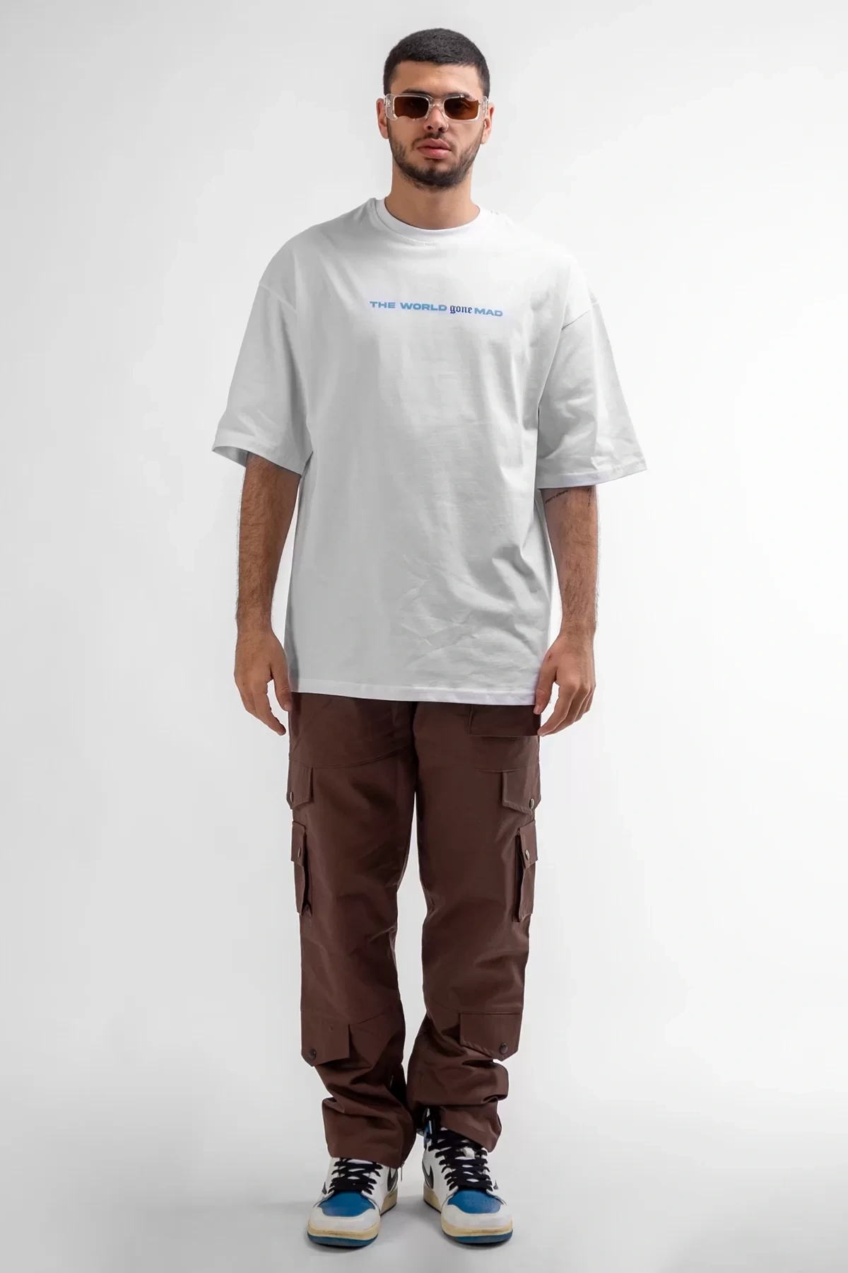 Phobia Sırt Baskılı Beyaz Unisex Oversize Tshirt