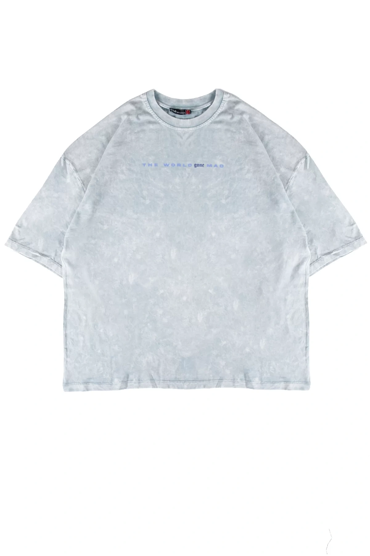 Phobia Sırt Baskılı Beyaz Yıkamalı Unisex Oversize Tshirt