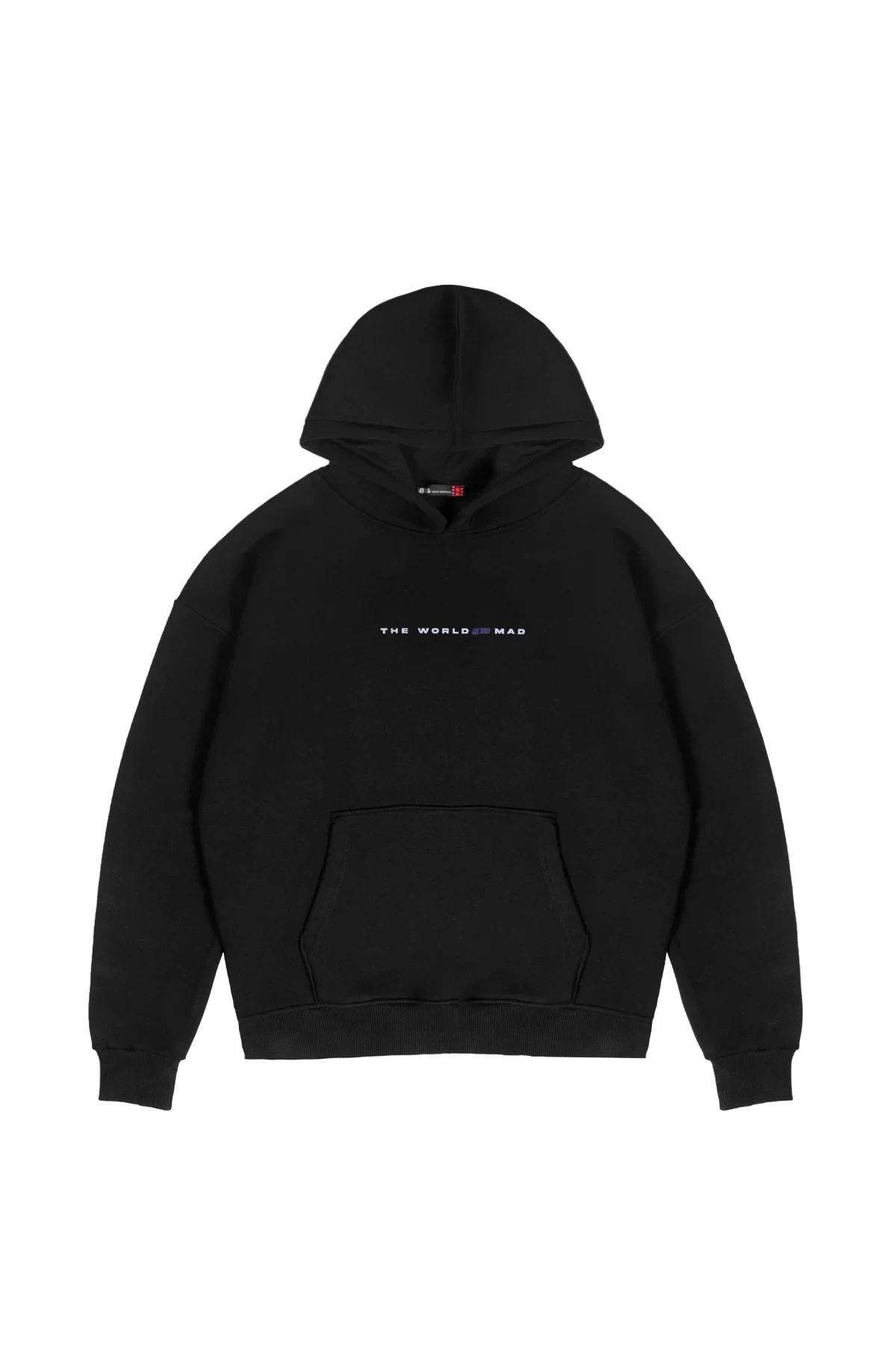 Phobia Sırt Baskılı Unisex Oversize Siyah Hoodie