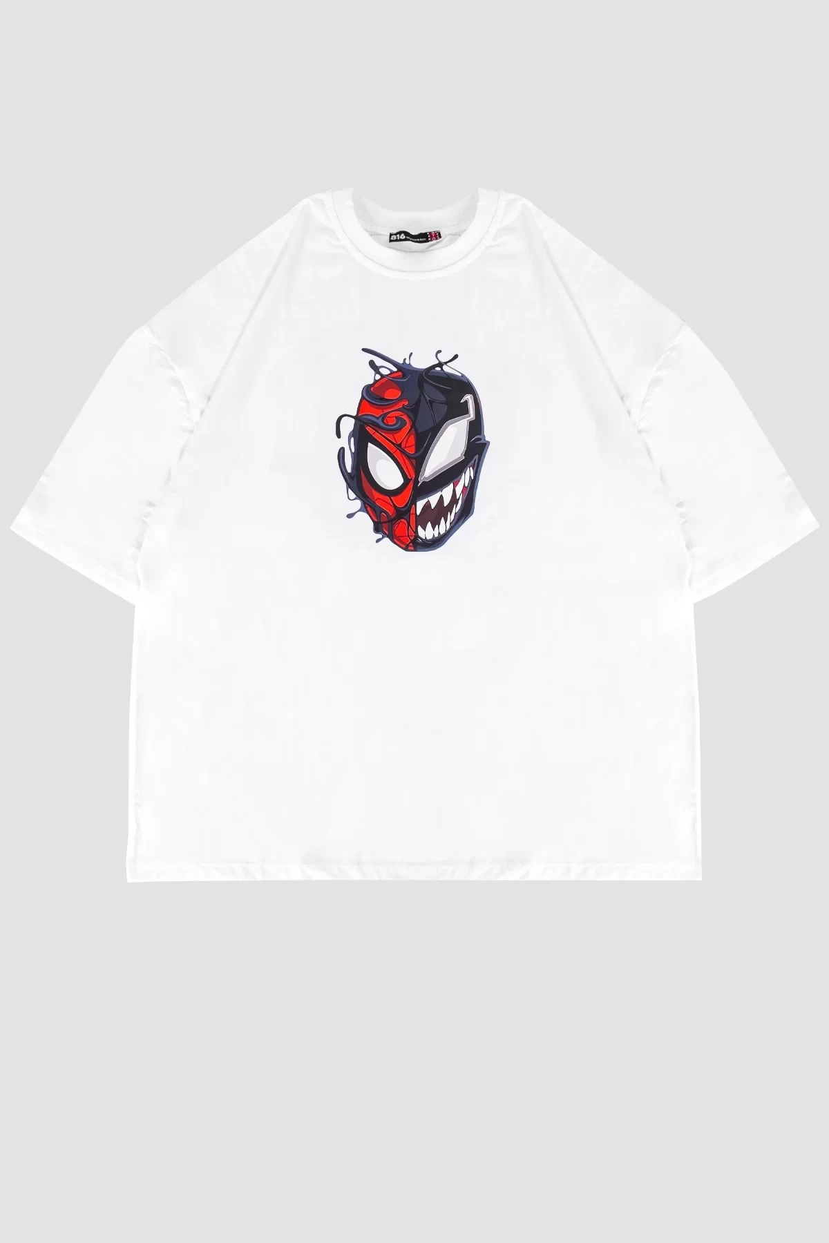 Spider X Venom Beyaz Oversize Unisex Tshirt