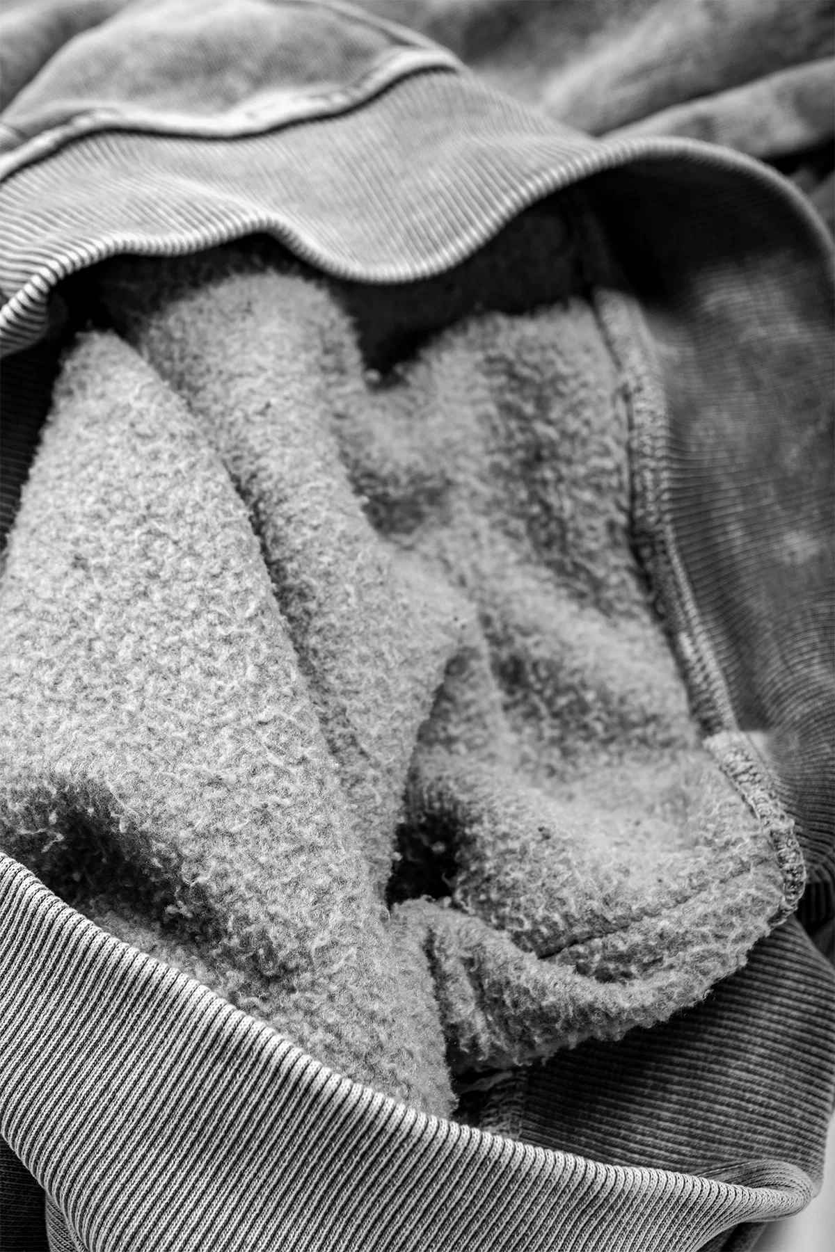 Yıkamalı Beyaz Basic Oversize Unisex Hoodie