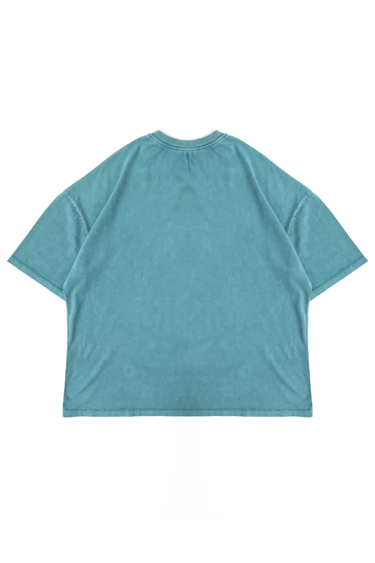 Yıkamalı Mint Yeşili Basic Oversize Unisex Tshirt