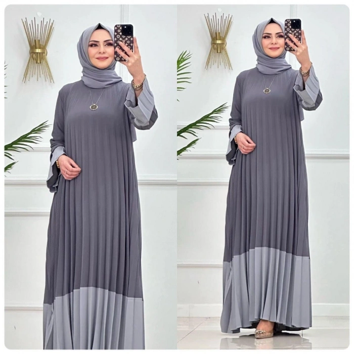 AL Butik | Yeni Sezon Pliseli Ayrobin Elbise Yeni Sezon