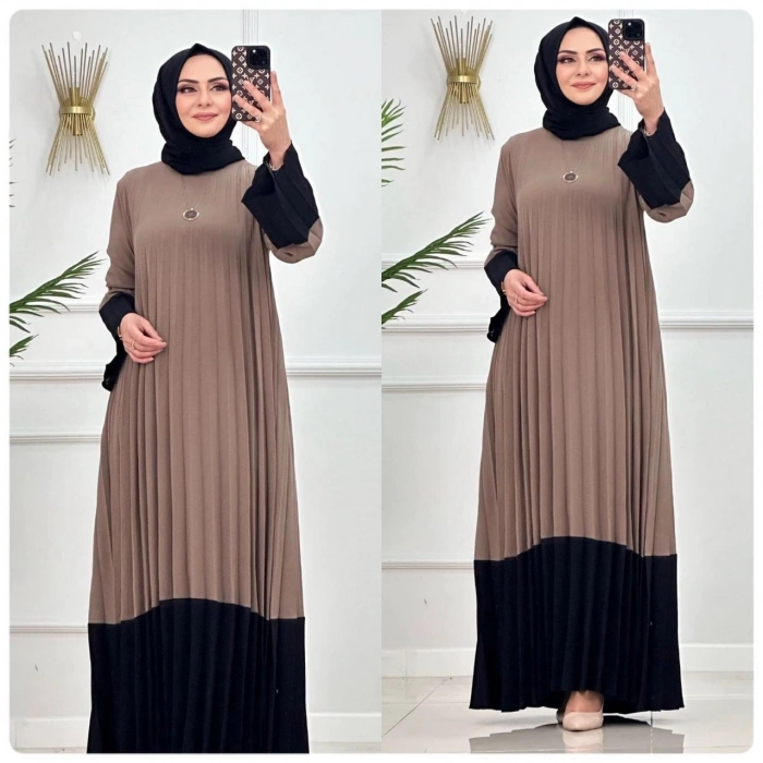 AL Butik | Yeni Sezon Pliseli Ayrobin Elbise Yeni Sezon
