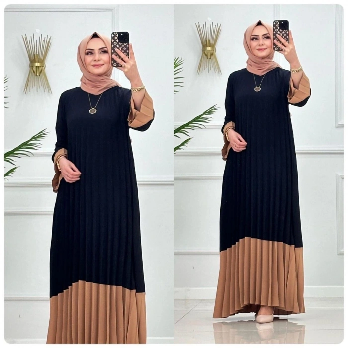 AL Butik | Yeni Sezon Pliseli Ayrobin Elbise Yeni Sezon