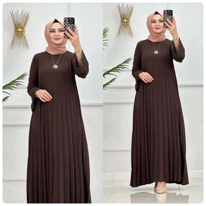 AL Butik | Pliseli Ayrobin Oversize Elbise Modelleri Yeni Sezon