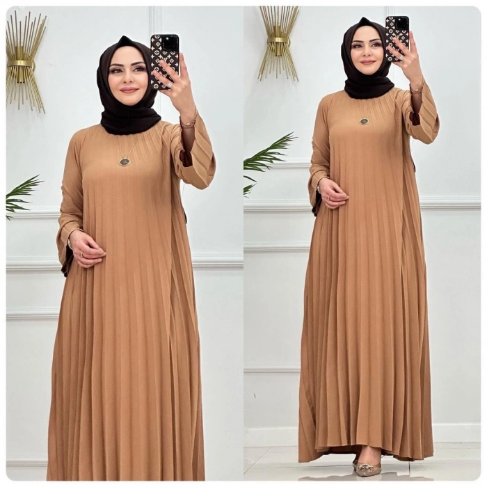 AL Butik | Pliseli Ayrobin Oversize Elbise Modelleri Yeni Sezon