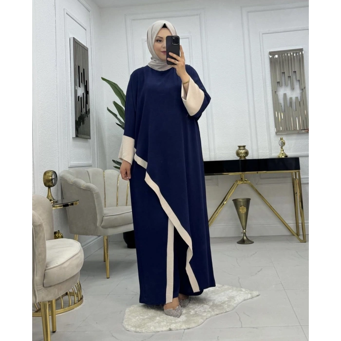 Rahat ve Şık Yeni Sezon  Hafif ve Nefes Alan Ayrobin Kumaş Tesettür Takım