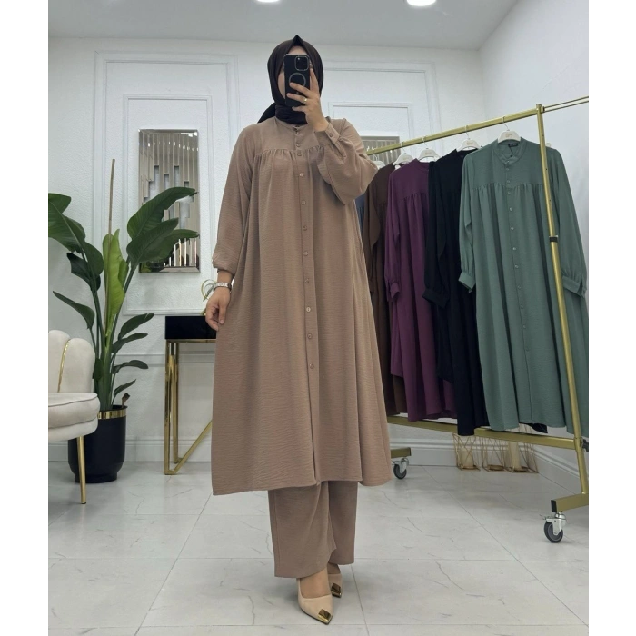 AL Butik | Ayrobin Kumaş Pantolonlu Salaş Takım Model - Yeni Sezon