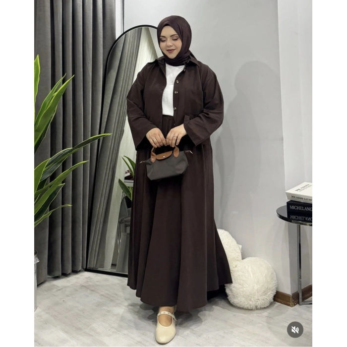 AL Butik | Yazlık Rahat Kesim Doğal Keten İkili Takım