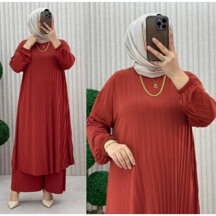 AL Butik | Birinci Sınıf Sendy Kumaş Tesettür Takım-Yeni Sezon