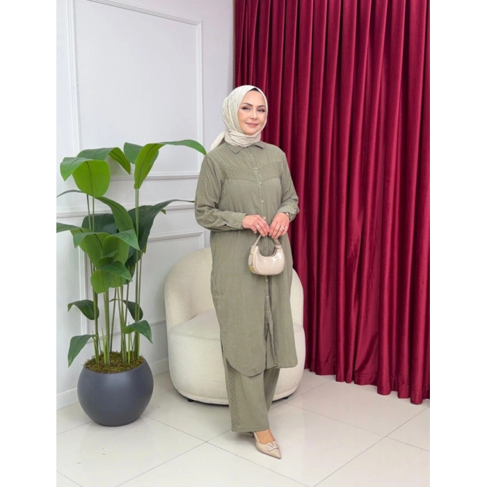 AL Butik | %100 Organik Pamuk Pantolonlu Takım - Yeni Sezon