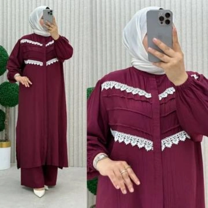 AL Butik | Birinci Kalite Çilek Kumaş Pantolon Takım-Yeni Sezon