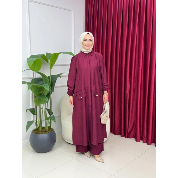 AL Butik | Birinci Kalite Çilek Kumaş Yeni Sezon Pantolonlu Takım