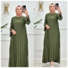 AL Butik | Pliseli Ayrobin Oversize Elbise Modelleri Yeni Sezon