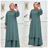 AL Butik | Önü Kısa Arkası Uzun Salaş Ayrobin Pantolonlu Takım- Yeni Sezon