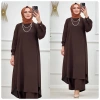 AL Butik | Kaliteli Oversize Ayrobin Kumaş İkili Tesettür Takım
