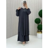 AL Butik | Sendy Kumaş Oversize Plise Pantolonlu Takım-Yeni Sezon