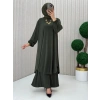 AL Butik | Sendy Kumaş Oversize Plise Pantolonlu Takım-Yeni Sezon