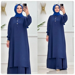 AL Butik | Önü Kısa Arkası Uzun Salaş Ayrobin Pantolonlu Takım- Yeni Sezon
