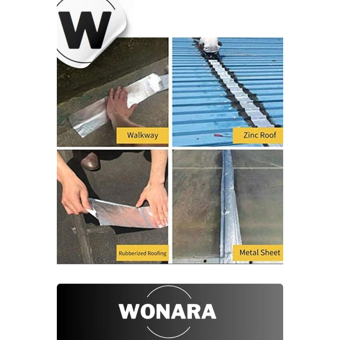 Dayanıklı Su Geçirmez Sızdırmaz Alev Geciktirici Alüminyum Çamur Sakız Bant Tamir Bandı 3 Adet