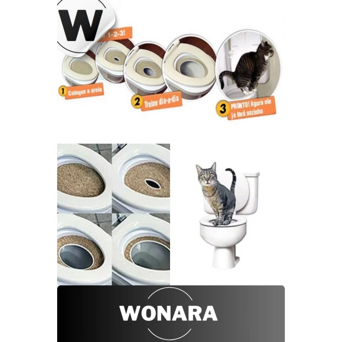 Pratik Yavru Yetişkinler Klozet Alıştırma Kapaklı Kum Kabı Hijyenik Kedi Tuvalet Eğitim Seti