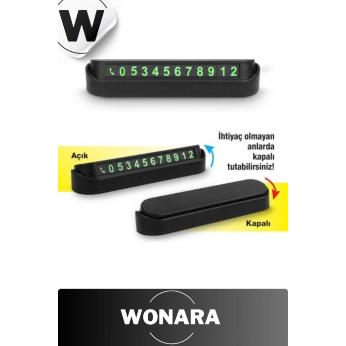 Kolay Kullanım Fosforlu Neon Araç İçi Telefon Numarası Kartı Park İçin Aç-Kapa Oto Cam Numaratör