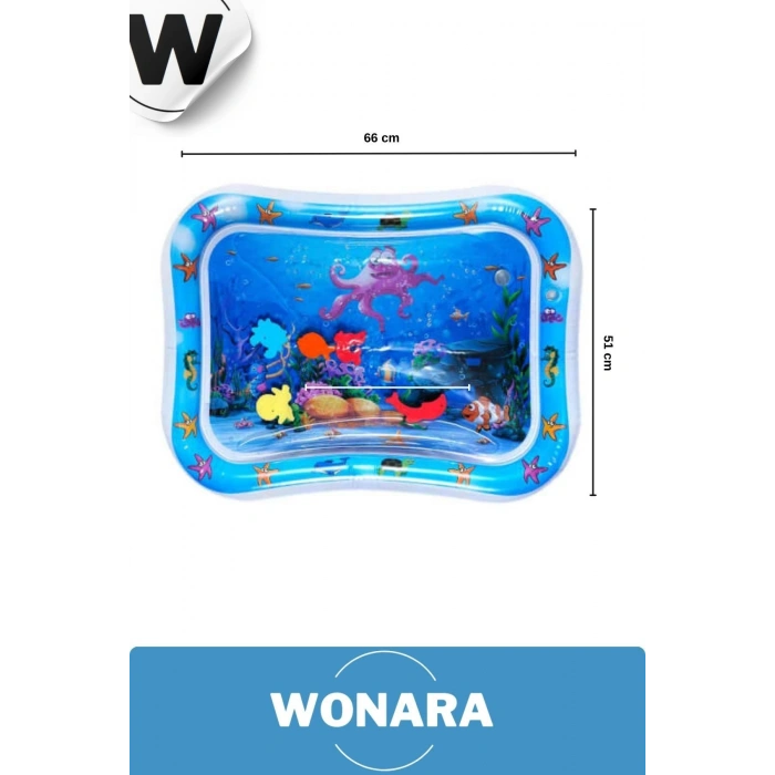 Dayanıklı BPA İçermez Güvenli Eğlenceli Bebek Kas Gelişimine Yardımcı Yatak Minder Su Oyun Matı