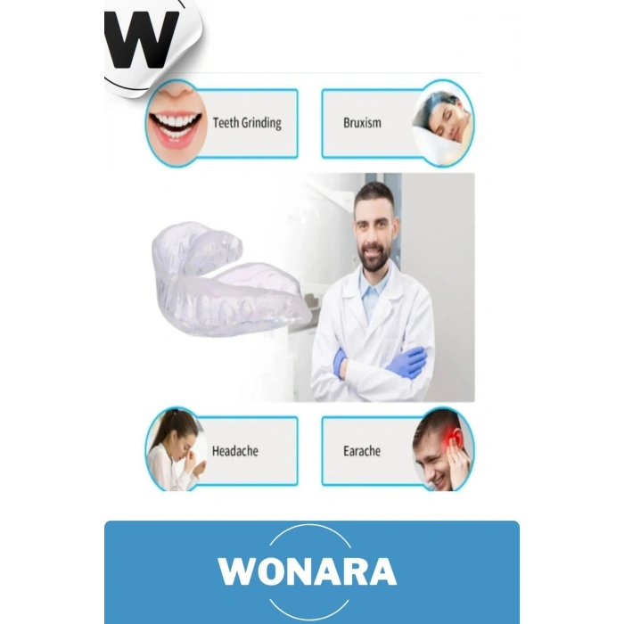 Premium Diş Gıcırdatma Önleyici Çene Koruyucu Gece Plağı Diş Sıkma Engelleyici Dişlik Aparat