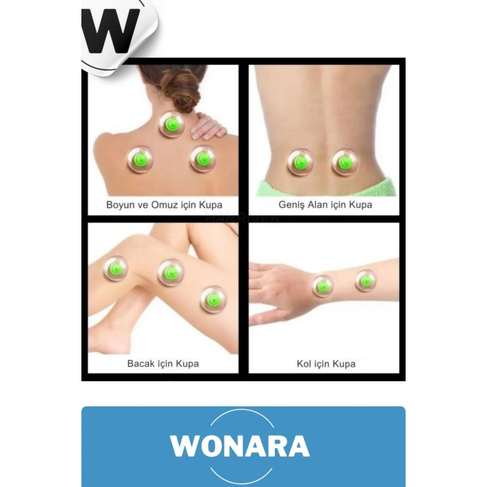 Premium Selülit ve Çatlak Karşıtı Vakum Masaj Cihazı 12 Parça Kupa ve Hacamat Terapi Seti