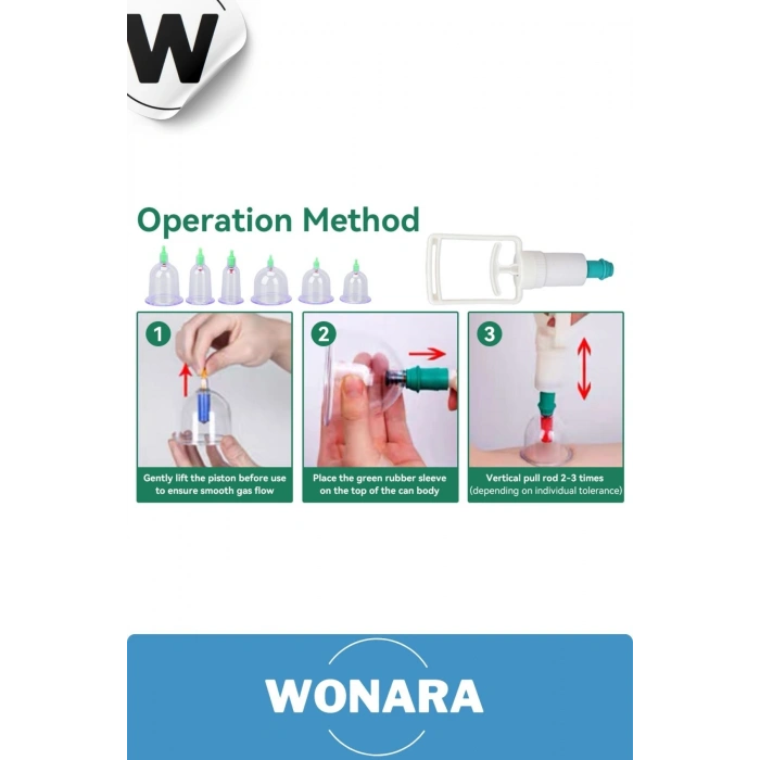 Premium Selülit ve Çatlak Karşıtı Vakum Masaj Cihazı 12 Parça Kupa ve Hacamat Terapi Seti