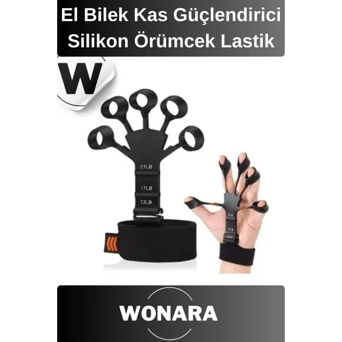 El Bilek Kas Güçlendirici Aparatı Spor İçin Parmak ve Kavrama Geliştirici Silikon Örümcek Lastik