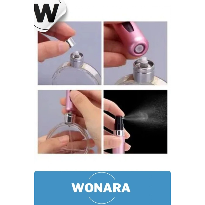 Deluxe Seri Koku Şişesi Doldurulabilir Portatif Çanta İçi Küçük Cep Parfüm Şişesi 5 Ml 2 Adet