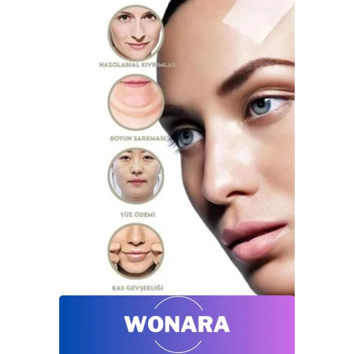 Özel Tasarım Günlük Cilt Kaş Göz Vücut Boyun Çizgisi Kaz Ayağı Pratik İpli Gerdirme Bandı 3lü Set