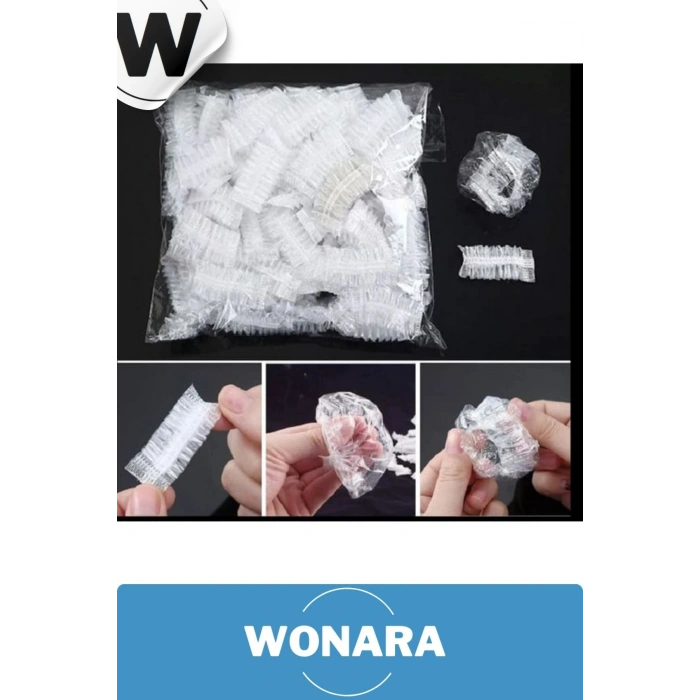 Özel Tasarım Suya Dayanıklı Koruma Sağlayan Hafif Esnek Şeffaf Herkese Uygun Kulak Bonesi 100 Adet