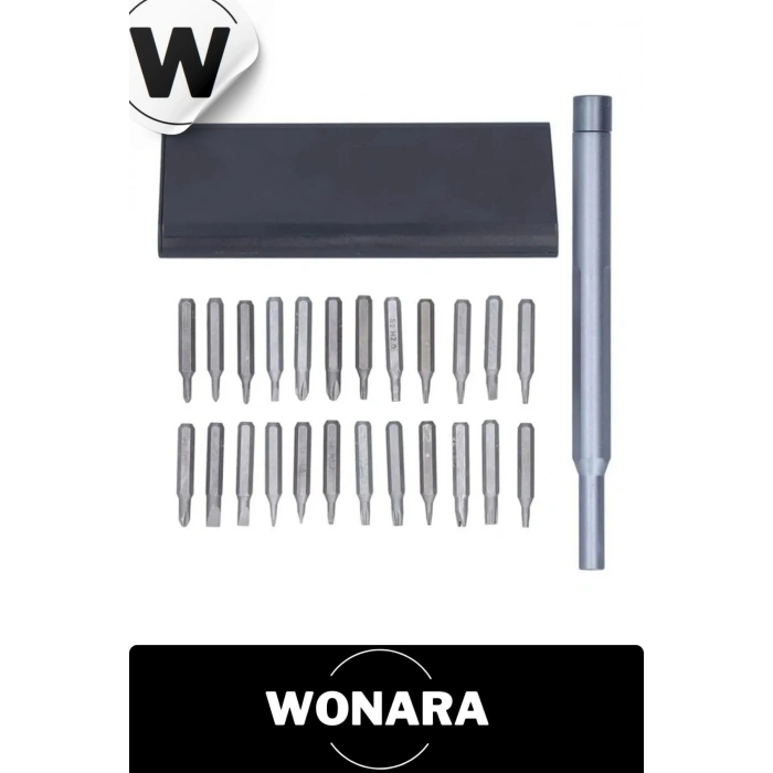 Özel Üretim Laptop Gözlük Saat Telefon Tamir Mıknatıslı Mini Plastik Kutulu 25 Parça Tornavida Seti