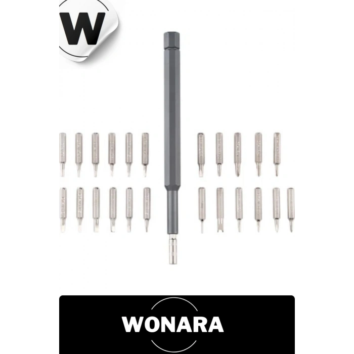 Özel Üretim Laptop Gözlük Saat Telefon Tamir Mıknatıslı Mini Plastik Kutulu 25 Parça Tornavida Seti