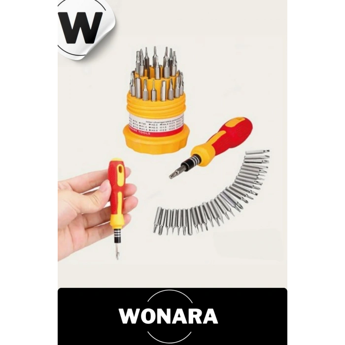 Özel Üretim 31 Parça Çok Amaçlı Metal Başlıklı Kauçuk Tutma Saplı Hafif Yumurta Tornavida Seti