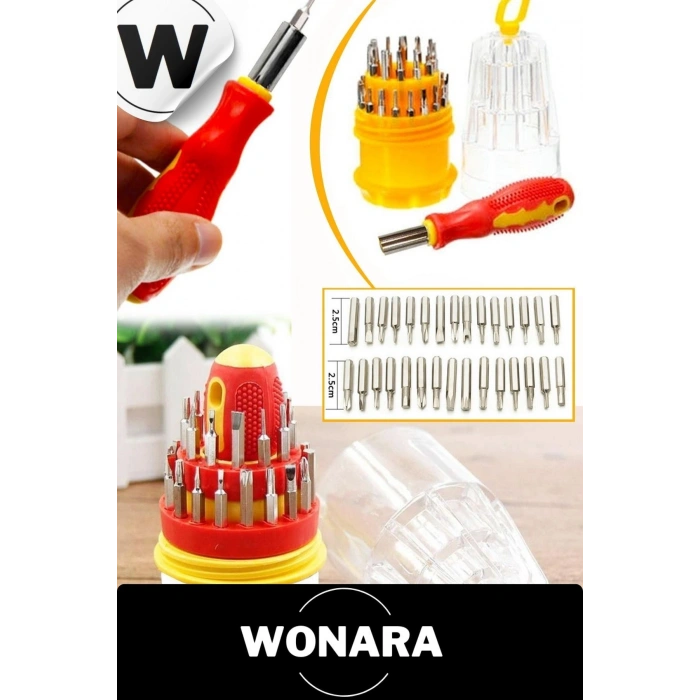 Özel Üretim 31 Parça Çok Amaçlı Metal Başlıklı Kauçuk Tutma Saplı Hafif Yumurta Tornavida Seti