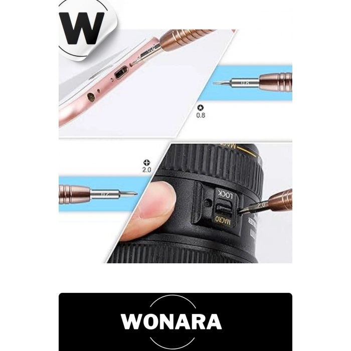 Özel Üretim 112 Gr Ağırlığında Hafif Hassas Tamirat İçin Mini Çıtçıtlı Cüzdan Tornavida Seti