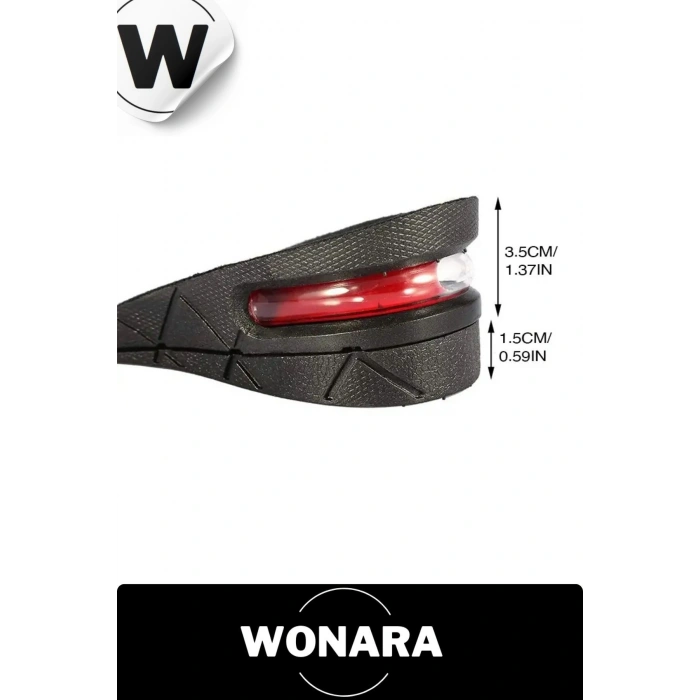 Özel Üretim Görünmez Ayakkabı İçi Hava Yastıklı Esnek Yumuşak Konforlu Destekli Boy Uzatan Tabanlık