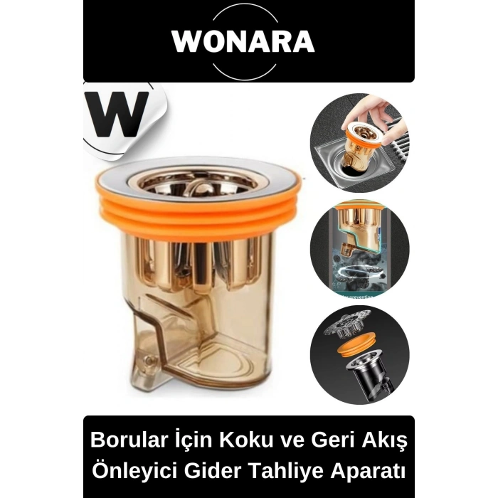 Premium Seri Standart DN40-DN50 Borularıyla Uyumlu Banyo Geri Akış Koku Önleyici Gider Aparatı