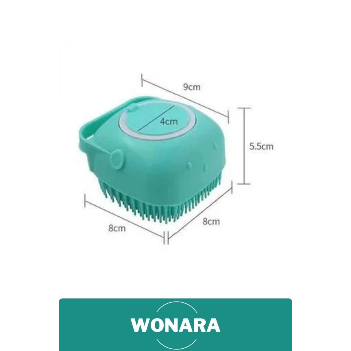 Özel Tasarım Evcil Hayvan Bebek Çocuk Şampuan Sabun Hazneli Cilt Dostu Silikon Fırçası Lif Kesesi